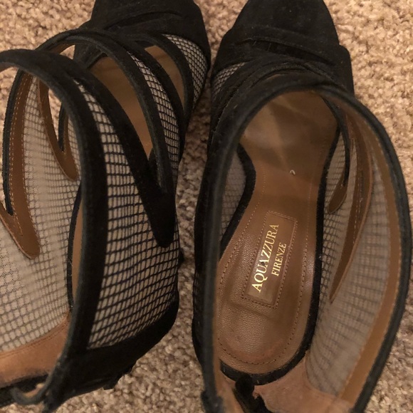 Authentic Aquazzura Peep toe booties size 37.5 - Picture 5 of 8